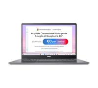 acer Chromebook Plus 515 CB515-2H-38J3, Notebook con IA Google, PC Portatile, Processore Intel Core i3-1215U, Ram 8 GB DDR5, 256 GB PCIe SSD, Display 15.6" FHD IPS, Scheda Grafica Intel UHD, ChromeOS