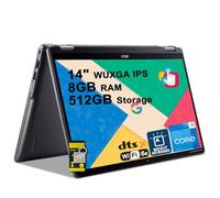 acer Chromebook Plus Spin 514 Laptop 2-in-1 14" WUXGA IPS Touchscreen (100% sRGB) Intel 10-core i5-1334U 8GB RAM 512GB Storage Backlit Type-c Fast Charge ICP Hub w/Google AI