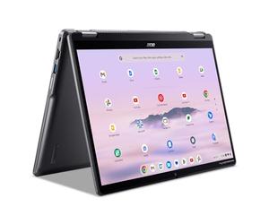 Acer Chromebook Plus Spin 514 Laptop con Google AI - 14 pollici WUXGA 1920x1200 IPS Touch Display Processore Intel Core 3 100U 8GB LPDDR5X 128GB UFS WiFi 6E FHD Webcam Chrome OS CP514-4HN-30UC