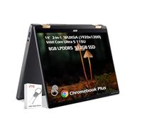 acer Chromebook Plus Spin 714 14" Touch WUXGA IPS 2-in-1 Laptop con Google AI, Intel Core Ultra 5 115U, (8GB LPDDR5 512GB SSD), Wi-Fi6E retroilluminato KB Chrome OS, grigio acciaio, w/2TB USB Drive, W