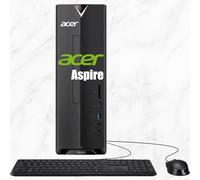 Acer Computer desktop Aspire SFF Compact 8L | CPU Intel Multi-Core | 8 GB di RAM, SSD PCIe da 512 GB | Windows 11 | WiFi 6E | Grafica Intel UHD | Lettore di schede SD, supporto display 4K, tastiera e
