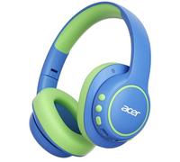 Acer Cuffie Bluetooth per Bambini Regolabile, Volume Limitato a 85dB,Blu Verde