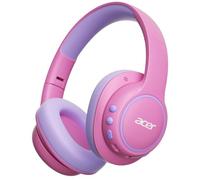 Acer Cuffie Bluetooth per Bambini Regolabile, Volume Limitato a 85dB,Rosa