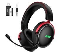 Acer Cuffie da gioco wireless da 2,4 GHz per PS5, PS4, PC, Switch, cuffie da gioco Bluetooth Tri-Mode con microfono, suono stereo, batteria da 40+ora, driver da 50 mm - nero