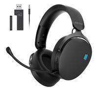 Acer Cuffie da gioco wireless da 2,4 GHz per PS5, PS4, PC, Switch, cuffie da gioco tri-mode con microfono a cancellazione del rumore, suono stereo, batteria da 40+ora, driver da 50 mm - JetBlack