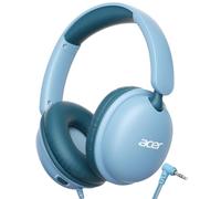 Acer Cuffie per bambini con cavo per scuola e viaggi, limite di volume 74/85 dB, cuffie per bambini, ragazze, ragazzi, pieghevoli, 3,5 mm, cuffie cablate per tablet/computer, verde
