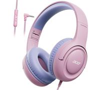 acer Cuffie per Bambini, Cuffie con Filo Limite di Volume 85/94 dB, Jack da 3,5 mm, Pieghevoli e Regolabili, Suono Stereo Over-ear, Cuffie Bambini per iPad/Kindle/PC/Tablet/Scuola/Viaggi(Viola Rosato)