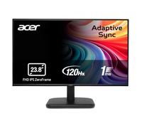 acer EK241YGbif Monitor PC 23.8", Display IPS Full HD, 120 Hz, 1ms VRB, 16:9, AdaptiveSync, VGA, HDMI 1.4, Lum 250 nits, Schermo PC con Contrasto 100M:1, ZeroFrame, Cavo HDMI Incluso, Nero