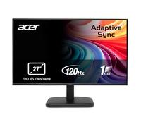 acer EK271Gbif Monitor PC 27", Display IPS Full HD, 120 Hz, 1ms VRB, 16:9, AdaptiveSync, VGA, HDMI 1.4, Lum 250 nits, Schermo PC con Contrasto 100M:1, ZeroFrame, Cavo HDMI Incluso, Nero