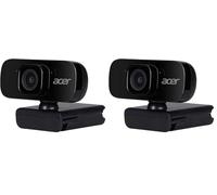Acer FHD Conference Webcam, Webcam PC con Microfono, Risoluzione Full HD da 2 MP, Audio Digitale, Rotazione 360 gradi, Cavo USB, Nero (Confezione da 2)