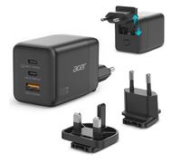 Caricatore GaN Acer PD100W 2x USB-C 1x USB-A nero cavo 1,5 m ricarica ultraveloce