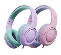 Acer HK03-2P - Confezione da 2 cuffie per bambini, limitatore di volume 85/94 dB, pieghevoli, cablate per viaggi, jack da 3,5 mm, cuffie per bambini, per scuola, viaggi, tablet, iPad, confezione da 2