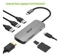 Acer HP.DSCAB.008 replicatore di porte e docking station per notebook Cablato USB 3.2 Gen 2 (3.1 Gen 2) Type-C Argento