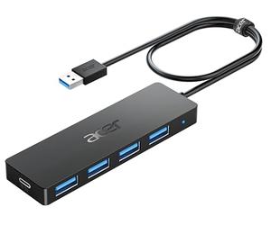 acer Hub USB 3.0 con 5 porte, Sdoppiatore Multi USB 3.0 Adattatore USB Alta velocità 5Gbps, Compatibile con MacBook PRO Air iMac Surface Laptop Chiave USB Disco Rigido Tastiera(60cm)