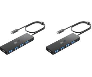Acer Hub USB C 3.0 con 5 porte, 4 Porte Dati USB 5Gbps Per PC- 60cm (Confezione da 2)