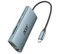 Acer HUB USB C 9 in 1, USB C Docking Station 4K a VGA, Ethernet RJ45 1Gbps