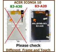 Acer ICONIA ONE 10 B3-A20 Schermo tattile LCD da 10.1" Gruppo bianco screen