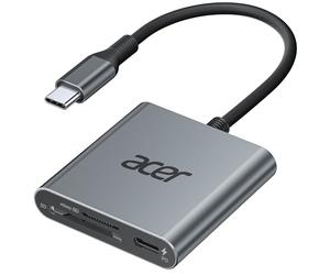 acer Lettore di Schede SD 4.0 con 100W PD, UHS-II 312MB/s | Lettore di Schede SD USB C,Adattatore di Memoria Esterna Micro SD Compatibile con iPhone series 17/16, iPad MacBook Pro,ecc.