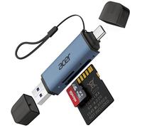Acer Lettore di schede SD, adattatore per lettore di schede di memoria USB C e USB 3.0, supporta SD/Micro SD/SDHC/SDXC/MMC, compatibile con iPhone 15 Pro, MacBook Pro iPad Pro 2021, Pixel, XPS 13 ecc.