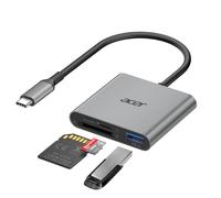 acer Lettore di schede SD con USB 3.0, lettore di schede SD USB C 3.0, Adattatore per SD/Micro SD/SDHC/SDXC/MMC, compatibile con iPhone 16, MacBook Pro/Air, iPad Pro 2021, Pixel, XPS 13, ecc.