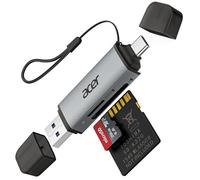 Acer Lettore di schede SD, adattatore per lettore di schede di memoria USB C e USB 3.0, supporta SD/Micro SD/SDHC/SDXC/MMC, compatibile con iPhone 17 Pro, MacBook Pro iPad Pro 2021, Pixel, XPS 13 ecc.