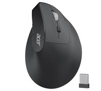 acer Mouse ergonomico senza fili, mouse verticale ricaricabile da 2,4 GHz con 3 DPI regolabili, 6 tasti, mouse ergonomico da ufficio Vertical Wireless per Windows, mac OS, Linux, Chrome OS, ecc.
