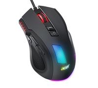acer Mouse Gaming Cablato per PC, Sensore da 12800 DPI, 8 Pulsanti Programmabili con Tasti Laterali, Pulsante di Fuoco Programmabile con Macro, RGB Personalizzabile, Mouse da Gioco per MOBA/FPS