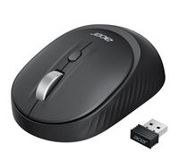acer Mouse Wireless Bluetooth, Mouse Silenzioso USB (2×BT5.2+2.4Ghz) 1600 DPI, Piccolo Topo a Mano dal Design Ambidestro Compatibile con Windows, macOS, Android