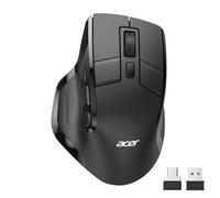 Acer Mouse Wireless Tri-Mode con Schermo OLED, Mouse Bluetooth 4000 DPI per 4 Dspositivi (2,4 GHz + Bluetooth 5.2 + cablato), Mouse Ergonomico Ricaricabile, 5 Pulsanti Programmabili per PC