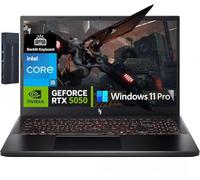 acer Nitro V 15,6" FHD IPS 165Hz Gaming Laptop, Intel Core i5-13420H, GeForce RTX 5050, 32GB RAM 2TB SSD, Wi-Fi, Webcam, Tastiera retroilluminata, 128gb 9H Docking Station, Windows 11 Pro, Nero