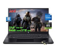 acer Nitro V 15 Gaming Laptop | 15.6" FHD IPS 144Hz | Intel 10-core i7-13620H | 64GB DDR5 2TB SSD | GeForce RTX 4060 | Backlit USB-C Win11Pro w/DLCA Accessorio