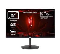 Acer Nitro XV271UM3bmiiprfx, Monitor Gaming PC 27", Display IPS WQHD, 180 Hz, 0,5 ms, FreeSync Premium, HDMI 2.0, DP 1.2, ZeroFrame, Speaker Integrati, Regolazione in altezza, Cavi DP, HDMI Inclusi