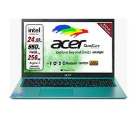 Acer Notebook Intel n6000 4 Core, Ram da 24 Gb Ddr4, SSD M.2 PCi 256 Gb, Display Full HD da 15,6", hdmi 2.0, Web cam, usb, bt, lan, wi-fi, Win11 Pro, Libre Office, Pronto all'uso Garanzia Italia