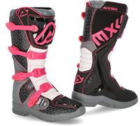 Acerbis Stivali Motocross X-Team Nero-Rosa Taglia 44 per maschi