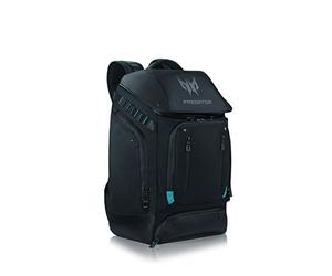 acer PBG591 Predator Utility - Zaino da viaggio impermeabile e antistrappo, adatto e protegge fino a 17,3 pollici Predator, colore: nero con dettagli color foglia di tè