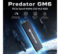ACER PREDATOR GM6 NVMe SSD, unità di gioco M.2 2280 da 1 TB/2 TB, velocità di lettura fino a 7200 MB/s, PCIe Gen4 NVMe, giochi ad alte prestazioni