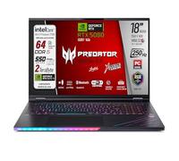 acer Predator Helios 18 Ai Portatile Gaming, Intel Ultra 9-275X, RAM 64 Gb DDR5 SSD 2TB (2x1Tb), Display 18" WQXGA 250Hz MINILED, GeForce RTX 5080 16Gb GDDR7, WI-FI 7, Win 11, Ready to use