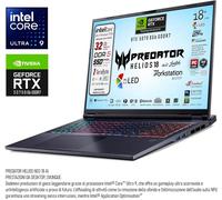 Acer Predator Helios 18Ai Ultra9 275X SSD 1 TB RAM 32GB DDR5 RTX 5070 18" 250Hz