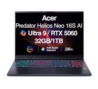 acer Predator Helios Neo 16 AI Gaming Laptop | 16" WQXGA 240Hz | Intel Core Ultra 9 275HX | NVIDIA GeForce RTX 5060 | 32GB | 1TB | Win 11
