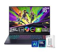 acer Predator Helios Neo 16S AI Gaming Laptop, 16 240Hz 2.5K OLED, Intel Core Ultra 9 275HX, NVIDIA GeForce RTX 5060, VR Ready, Copilot, Raffreddamento a liquido, Nero, Windows 11 Pro (32GB DDR5 RAM |