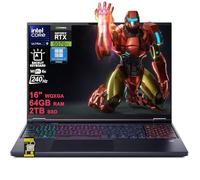 Acer Predator Helios Neo 16S AI Gaming Laptop 16" 2560x1600 OLED 240Hz (100% DCI-P3 G-SYNC) Intel 24-core Ultra 9 275HX 64GB DDR5 2TB SSD GeForce RTX 5070 Ti GDDR7 (fino a 992 AI TOPS) Win1 1Pro ICP