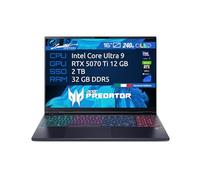 Acer Predator Helios Neo 16s Ai, Pc Gaming Portatile, Intel Ultra 9 275HX, GeForce RTX 5070Ti 12GB, RAM 32GB DDR5, SSD 2TB (2x1Tb), Display 16" Oled 240Hz, Thunderbolt 4, WiFi 6E, Tastiera RGB, Win 11