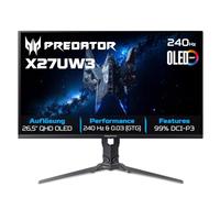 Acer Predator X27UW3bmiiprx Monitor PC 67,3 cm (26.5'') 2560 x 1440 Pixel Quad HD QD-OLED Nero Acer