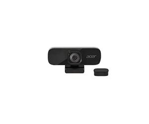 Acer QHD - Webcam per videoconferenza, 5 Megapixel, 30 FPS, grandangolo 70°, microfono integrato di cancellazione del rumore, compatibile con Win, Linux, Mac e Android, colore: Nero