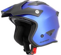 Acerbis Aria Metallic, casco jet M male Blu Opaco