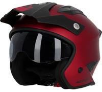 Acer ria Metallic, casco jet XS male Rosso Opaco
