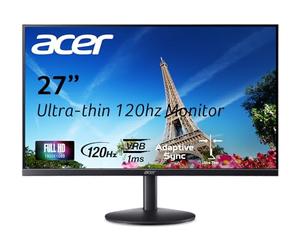 acer SB273 G0bi 27" IPS Full HD (1920 x 1080) Ultra-Thin Zero-Frame Gaming Office Monitor | Adaptive-Sync Support (FreeSync Compatible) | Up to 120Hz Refresh | 1ms (VRB) | Tilt | HDMI & VGA Ports