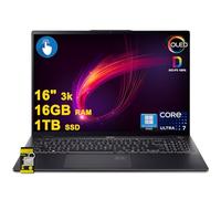 acer Swift 16 AI Laptop 16 pollici 3k OLED Touch 100% DCI-P3 Intel 8-core Ultra 7 Series 2 256V (fino a 47 top) 16GB DDR5 1TB SSD per Creator Designer Business Professional Win11Pro ICP Hub/Copilot+AI