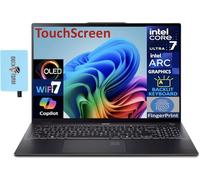 acer Swift 16 AI Laptop Copilot + PC 16" Touch OLED 2.8K Display (Intel Ultra 7-256V (Beats i9-14900k), 16GB LPDDR5X, SSD 1TB, KB retroilluminato, impronte digitali, 2 TB 4, Win 11 Pro) con espansore