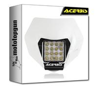acerbis 0023992.030 mascherina portafaro vsl bianco compatibile con ktm exc 300 2013 2014 2015 2016 mototopgun